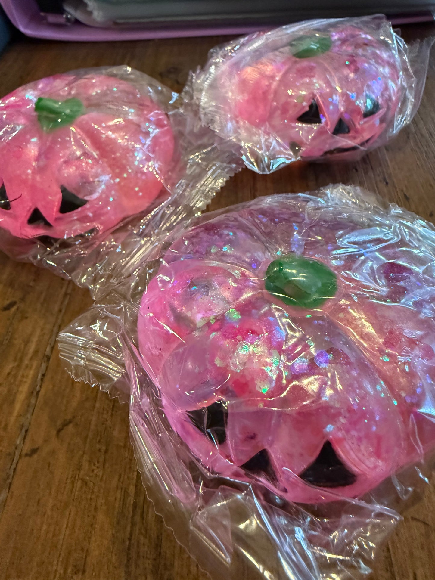 Halloween Squishy Glitter Pumpkin Toy