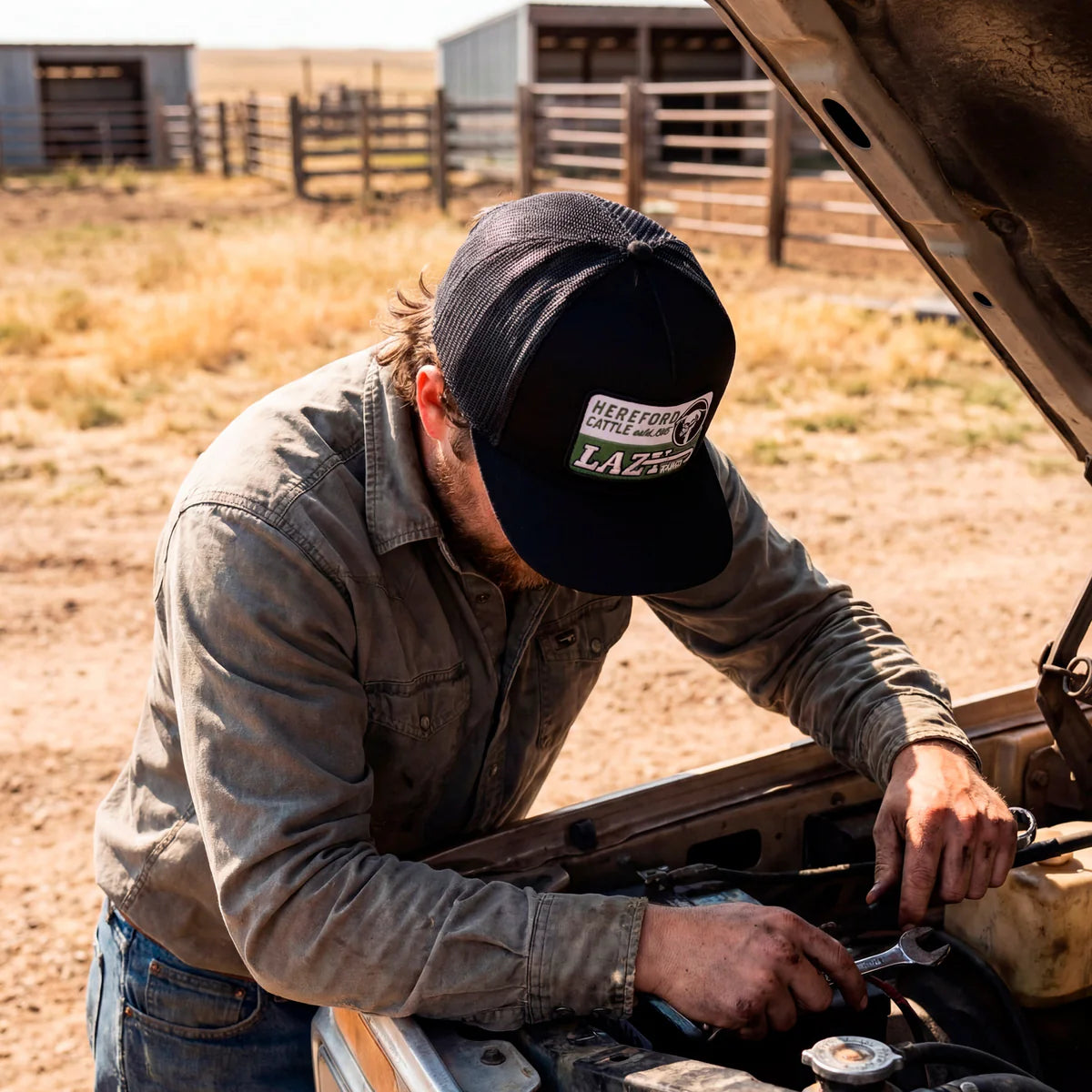 LAZY J RANCH SHAFTER CLASSIC FIVE PANEL TRUCKER