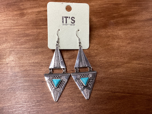 ITS Sense silver turquoise earrings