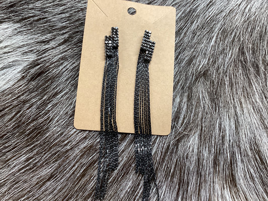 Gunmetal dangle earrings