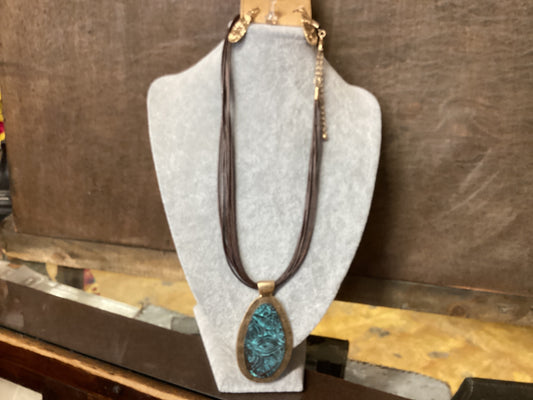 Brown Cord Necklace/Pendant/Earrings