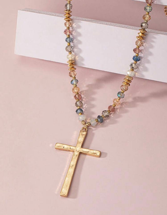 Beaded Cross Necklace