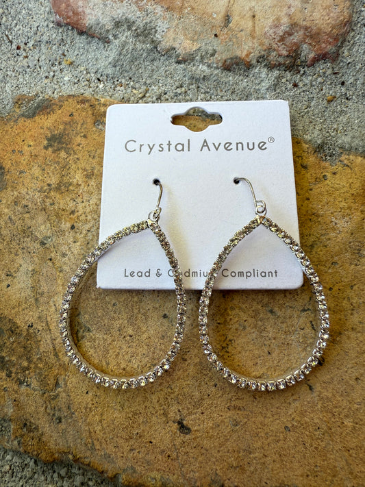 Crystal Ave drop earrings