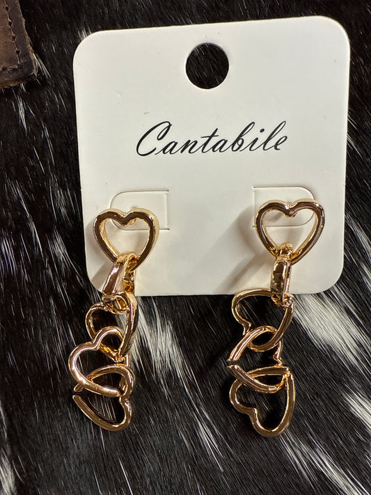 Heart Chain Earrings
