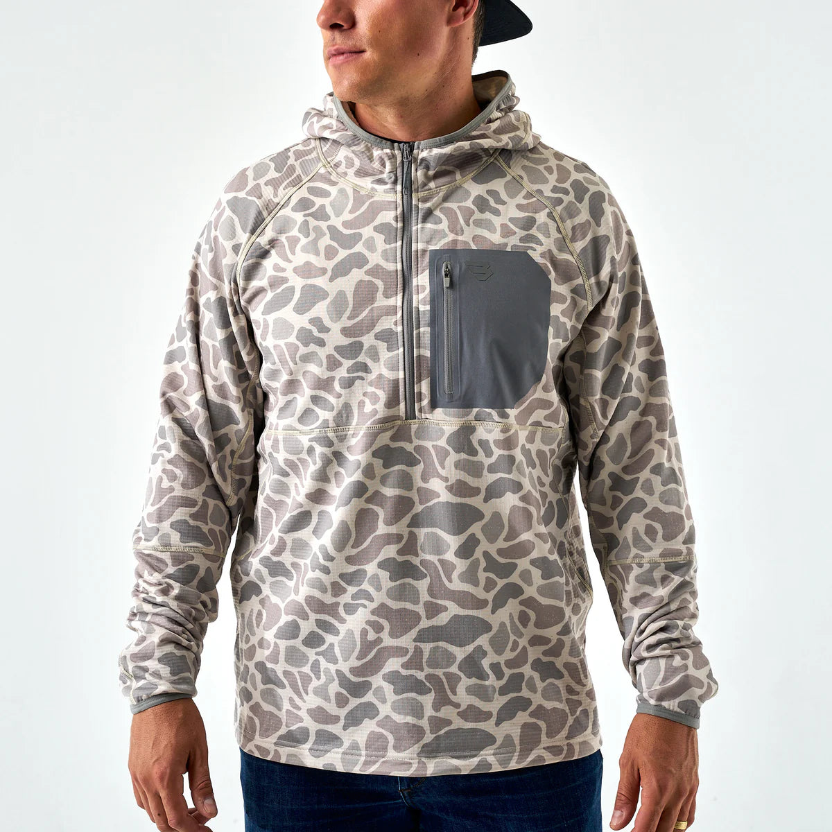 Blaze Tech Quarter Zip Classic Deer Camo Jacket Burlebo
