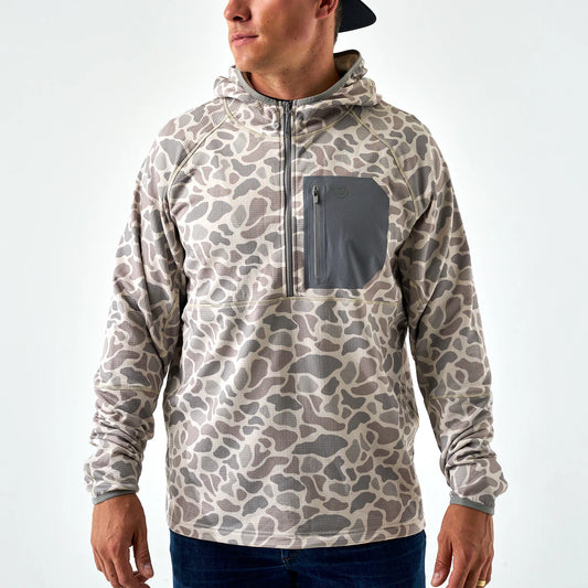 Blaze Tech Quarter Zip Classic Deer Camo Jacket Burlebo