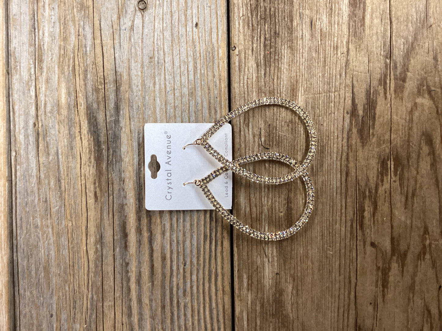 Crystal Avenue oval hoop earrings