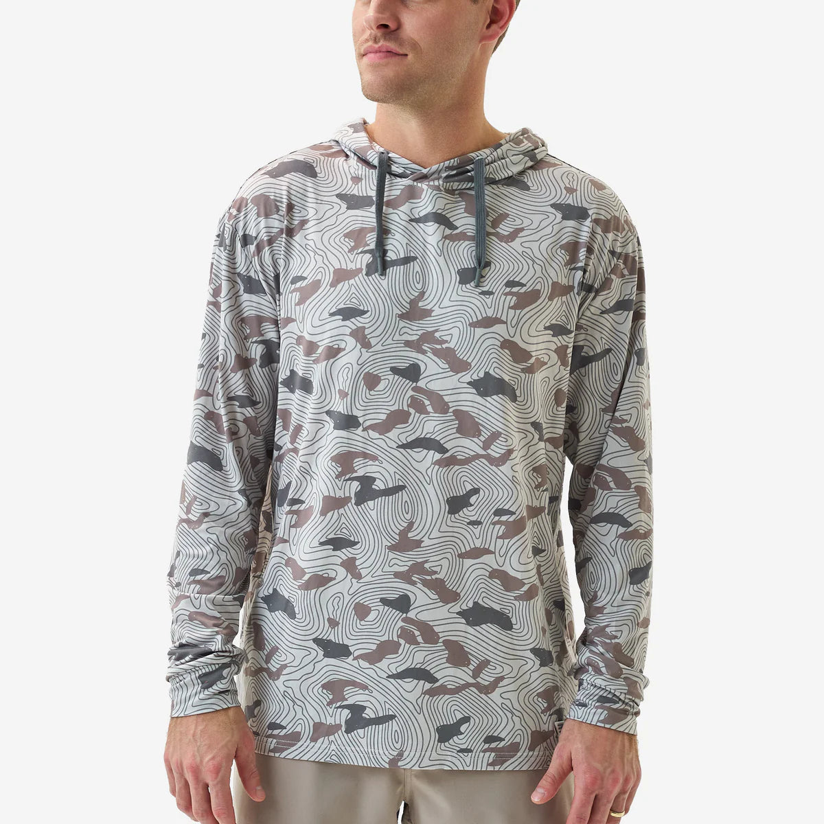 Topo Desert Camo Performance Hoodie With UPF 50 Sun Protection Burlebo Tx/ Fl