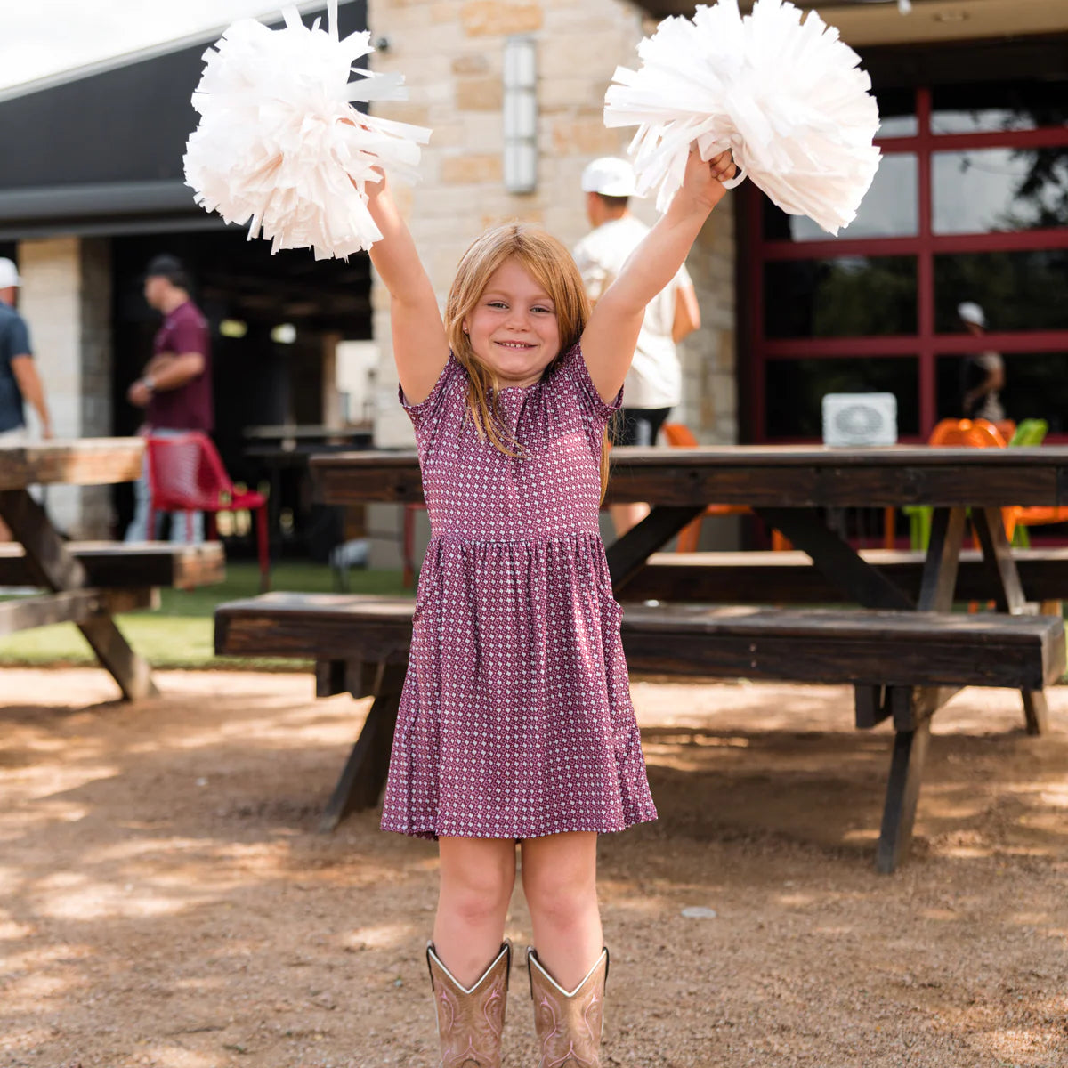 Texas Maroon And Grey Burlebo Youth Moxie Dress Tx