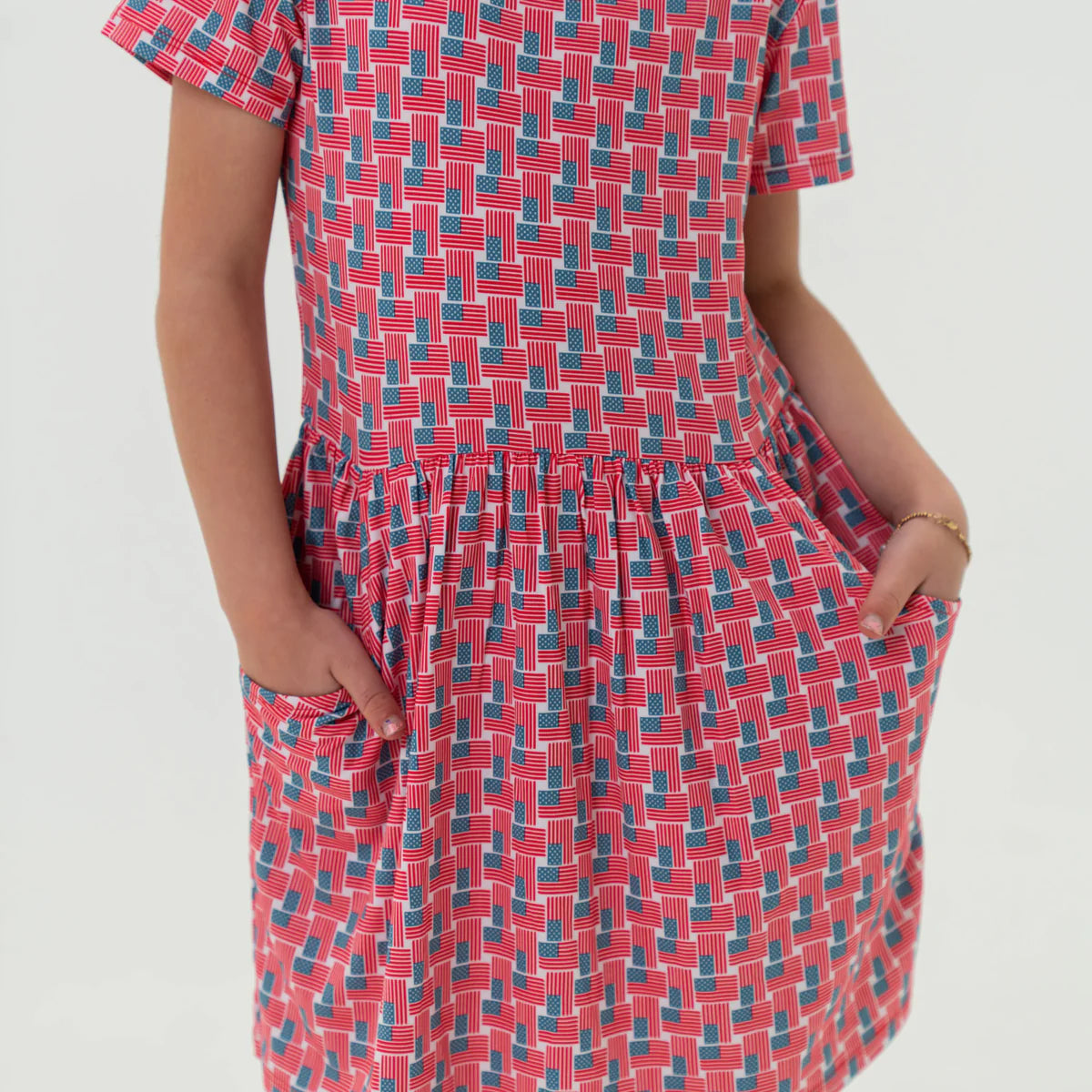 Youth Moxie Dress - American Flags Tx/ Fl