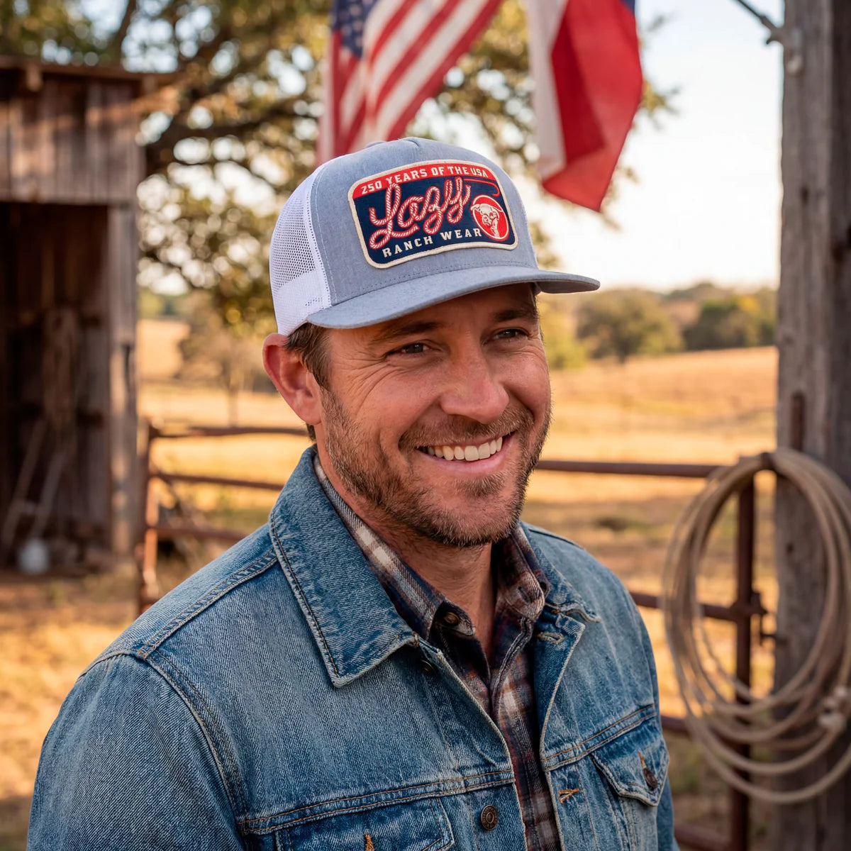 Lazy J Ranchwear Heritage Classic 250 Years Five Panel Trucker Hat