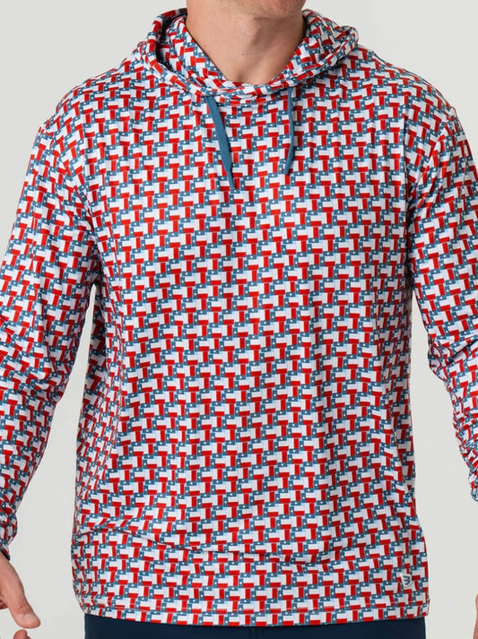 Texas Flags Performance Hoodie With UPF 50 Sun Protection Burlebo