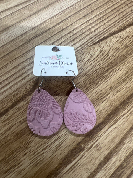 Mini Spring Collection Pink 1.5”  Earring (leather): Doohickie