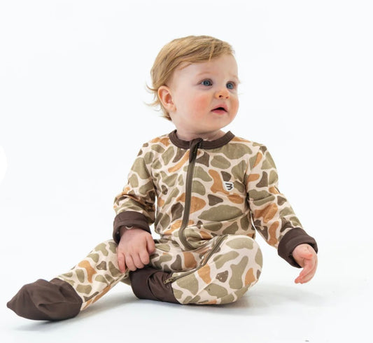Venado Camo Baby Zip Up Burlebo