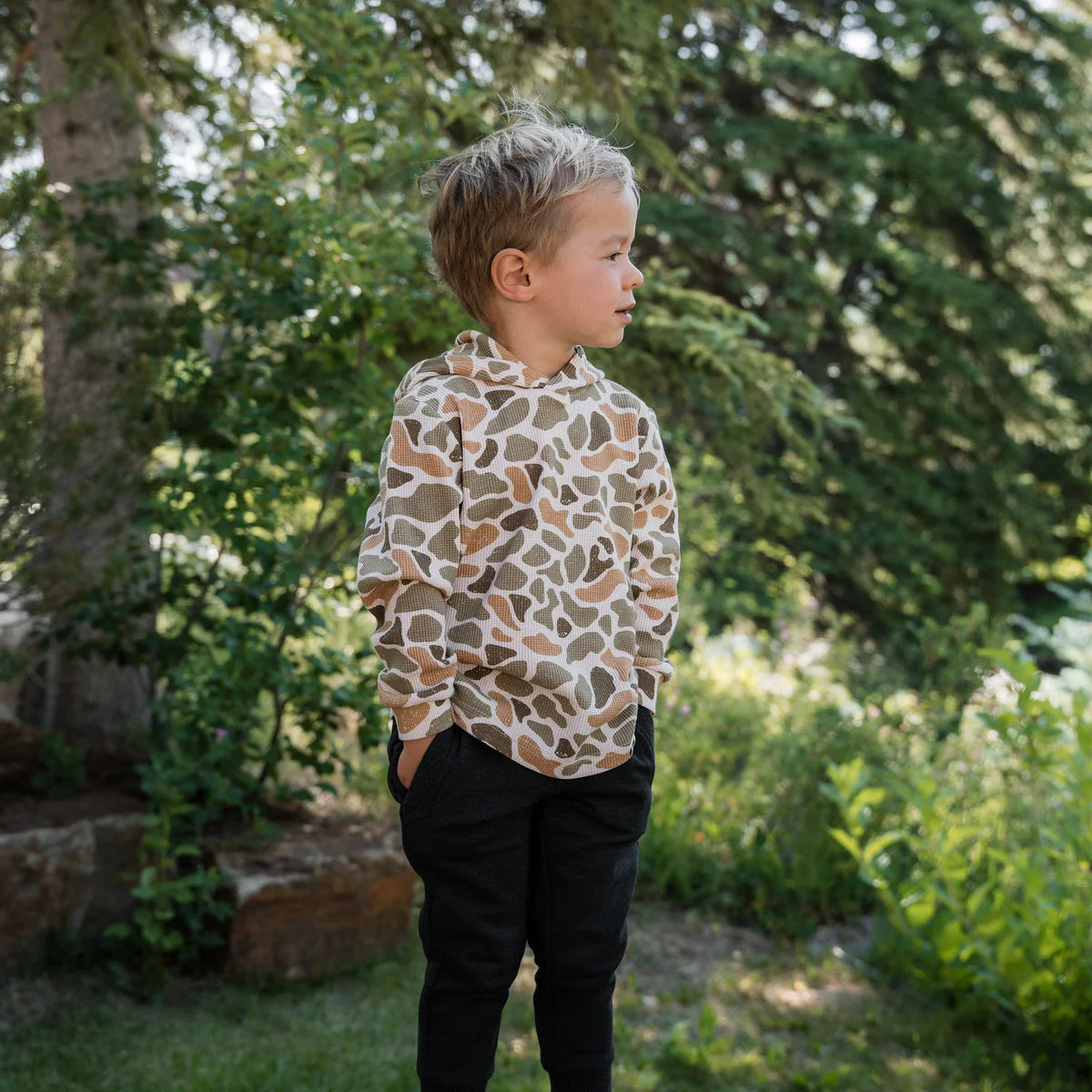 Venado Camo Youth Thermal Hoodie Burlebo Tx