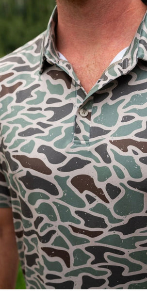 Performance Polo Retro Duck Camo Burlebo