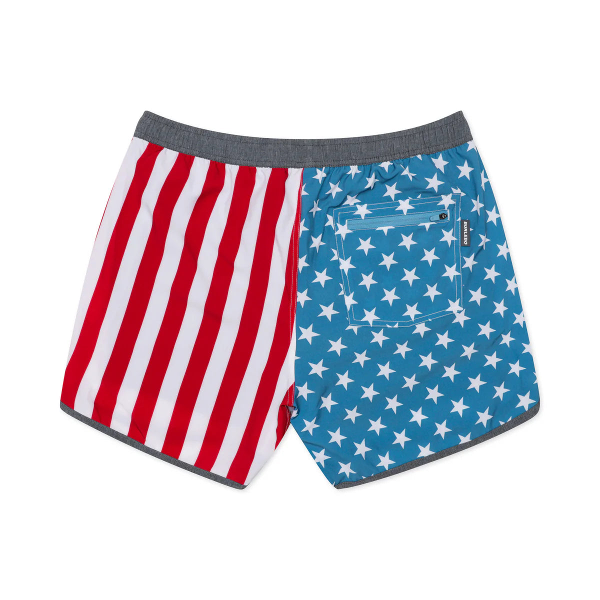 Throwback USA American Flag Burlebo Swim Trunks Tx/Fl