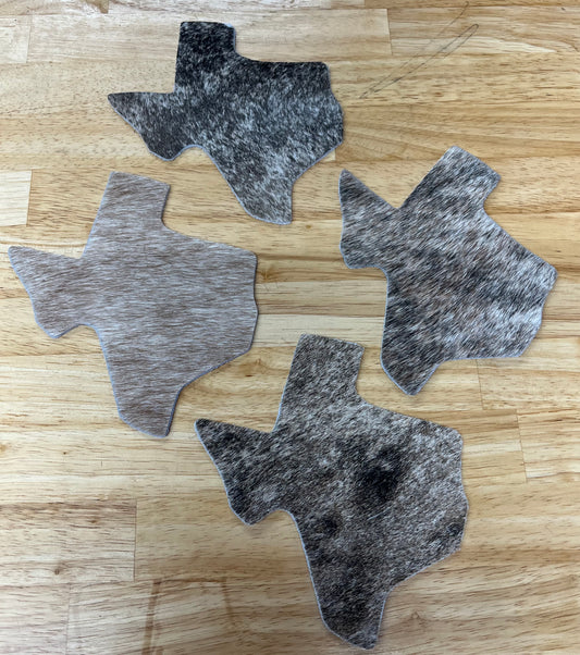 Texas Cowhide Coasters Hides and Skins