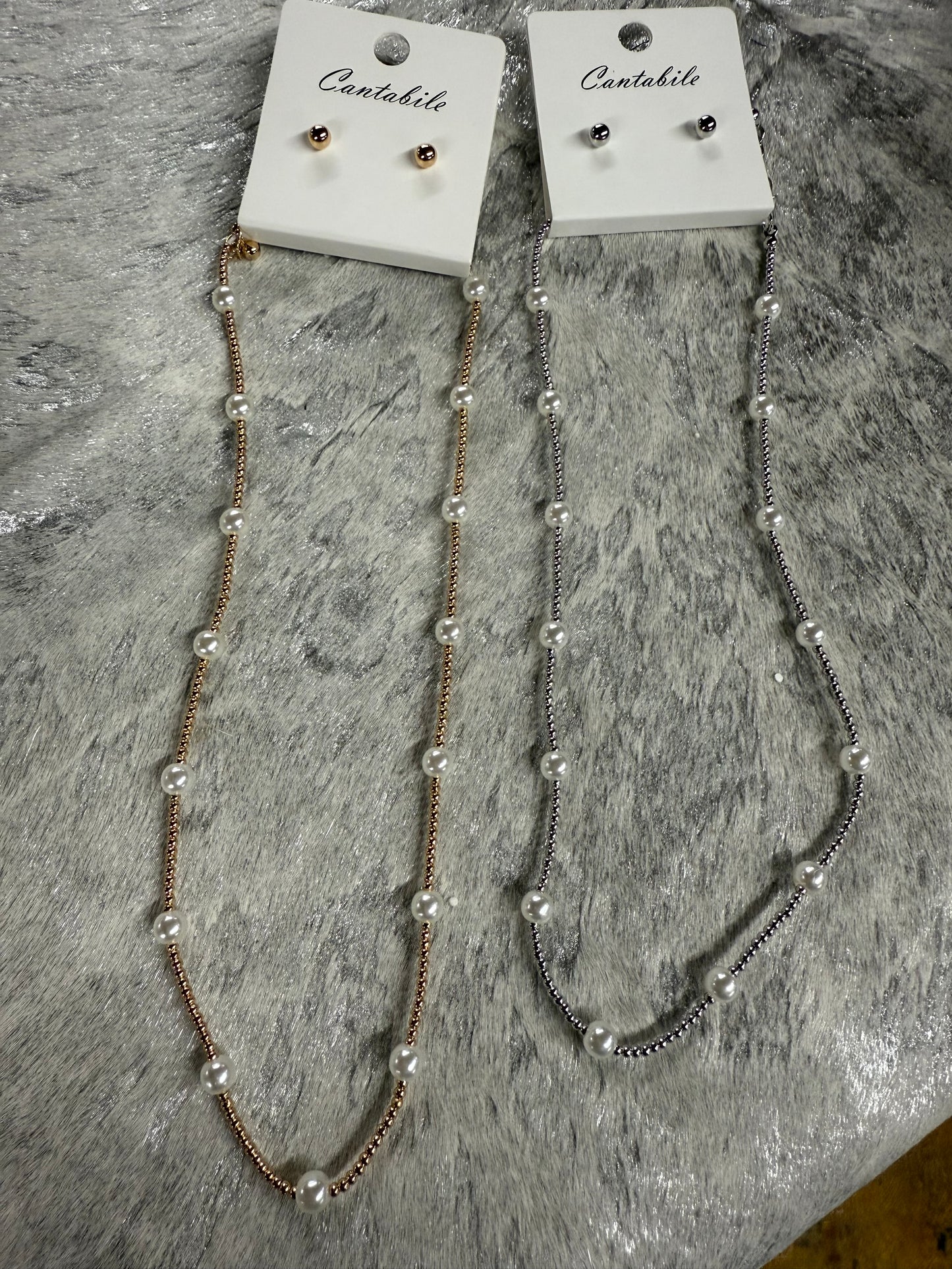 Pearl Necklace and Earring set