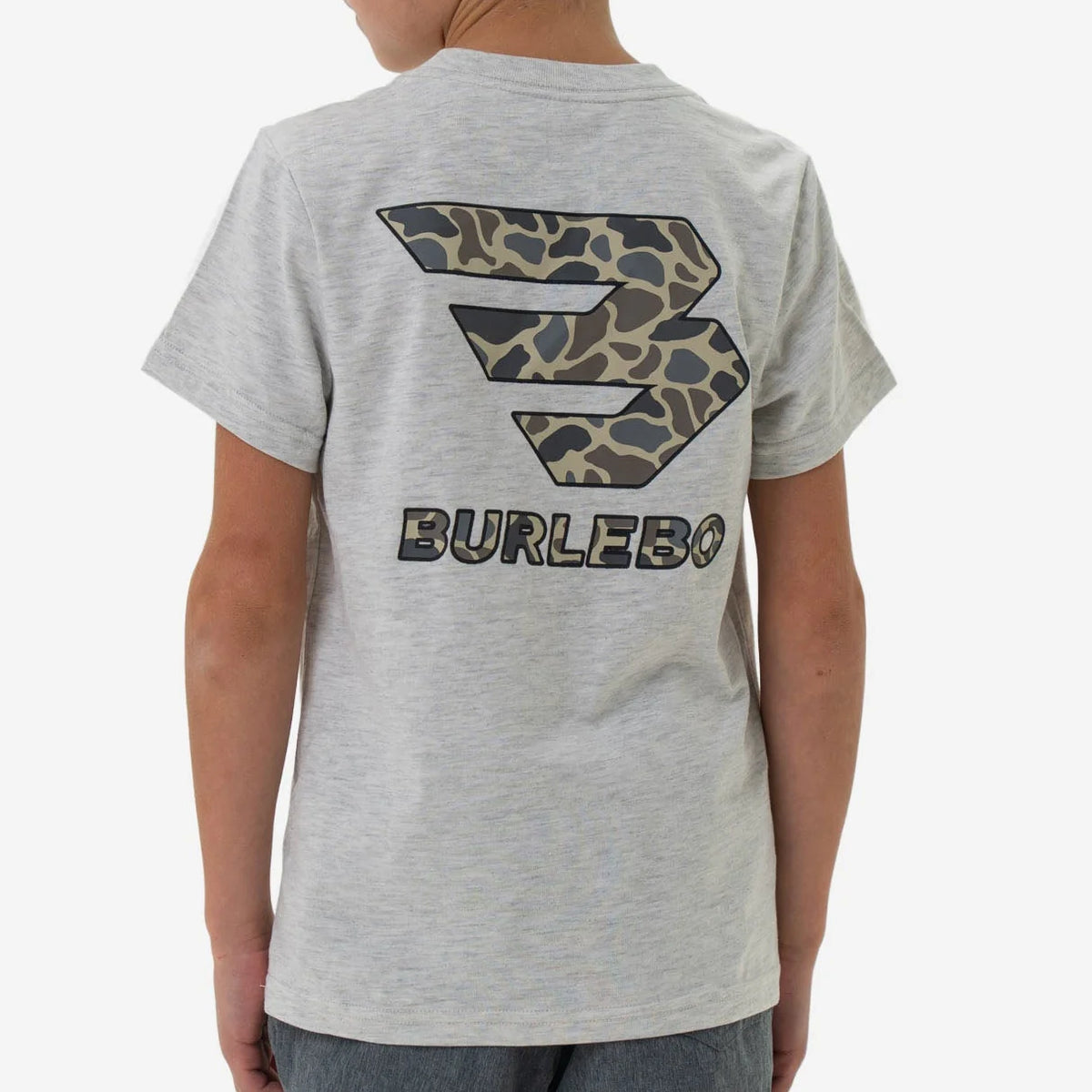 Ash Grey Flying B Classic Deer Camo Youth T Shirt