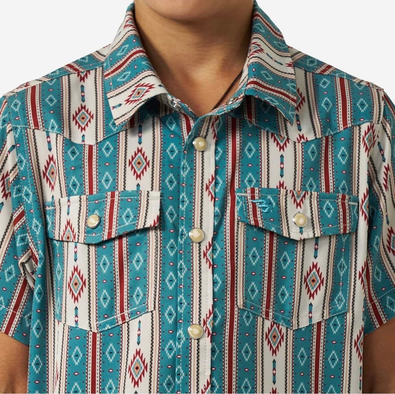 The Abbott Youth Performance Western Shirt Pearl Snap Tx/Fl Y-PWS-ABBT
