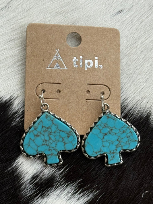 Turquoise spade TIPI earrings