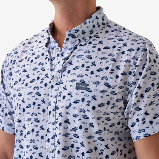 On The Water Performance Button Up Burlebo Fl