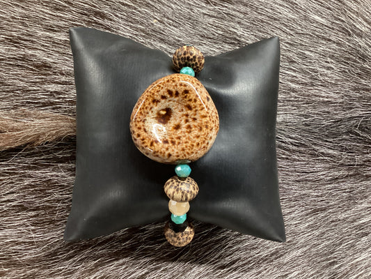 Big brown stone/bead bracelet
