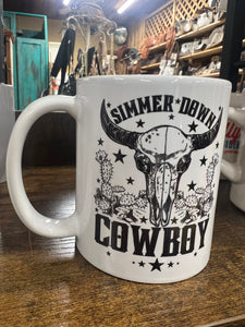 Simmer Down Cowboy Coffee Mug