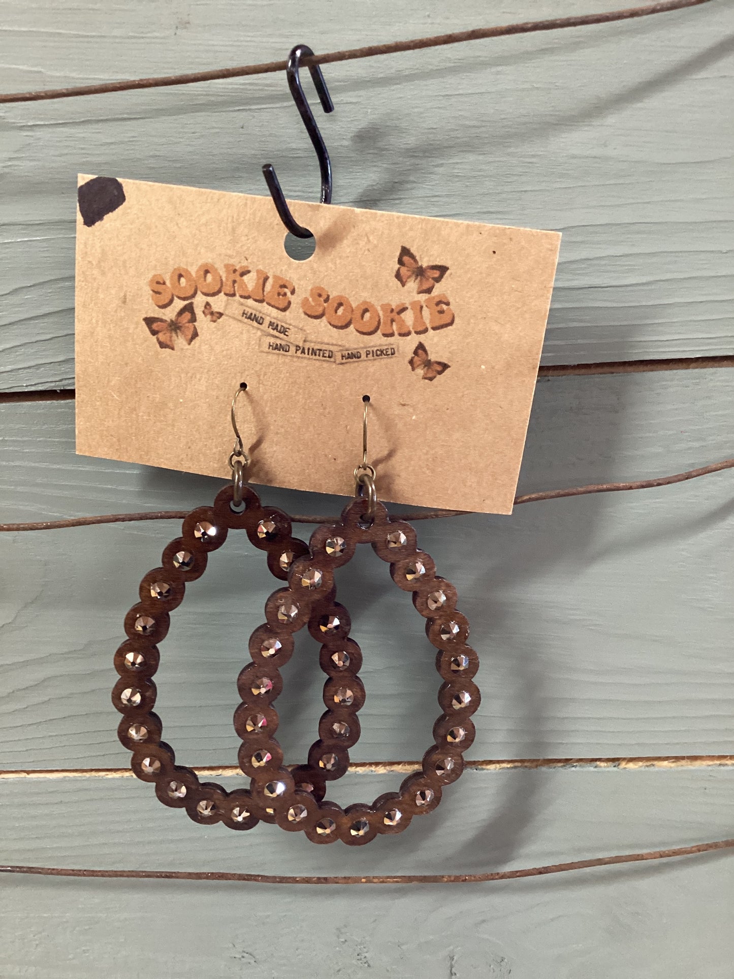 Sookie Sookie Large Wooden Teardrop with Stone