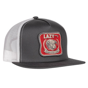 Lazy J RED AMERICA'S BEST BRAND CLASSIC FIVE PANEL TRUCKER HAT