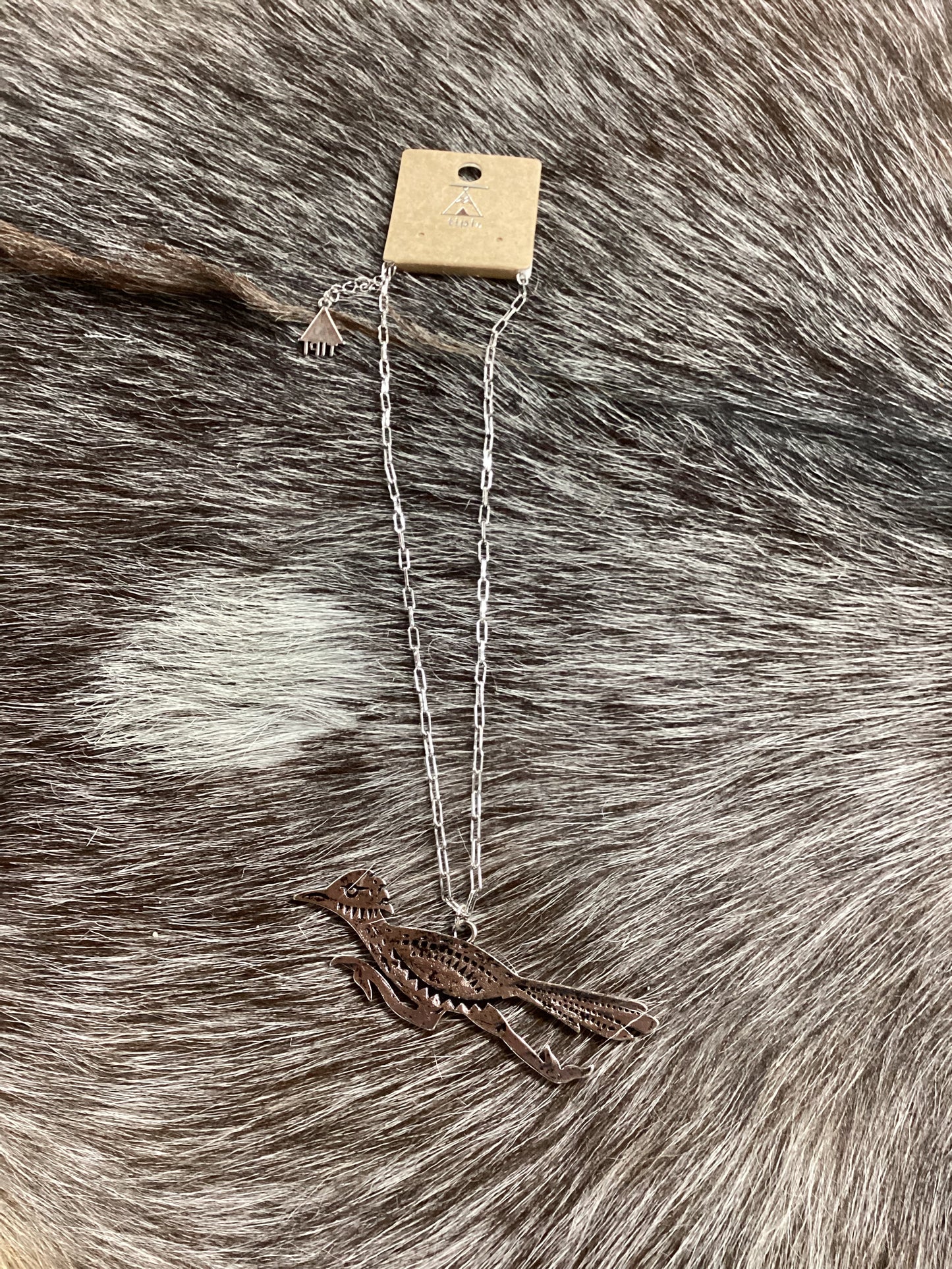 Silver Roadrunner TIPI Necklace