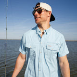 Performance Fishing Shirt - Dusty Blue Burlebo