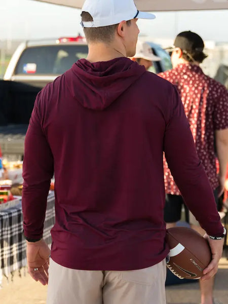 Performance Hoodie - Maroon Burlebo