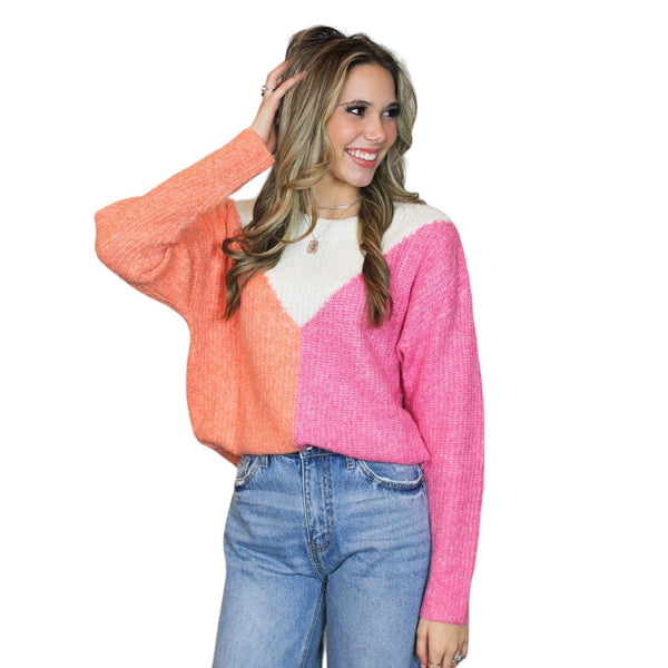 Strawberry Orange Sherbert Sweater