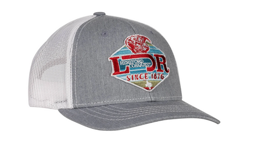 LAZY J RANCH HEATHER & WHITE CONQUEST YOUTH PATCH HAT