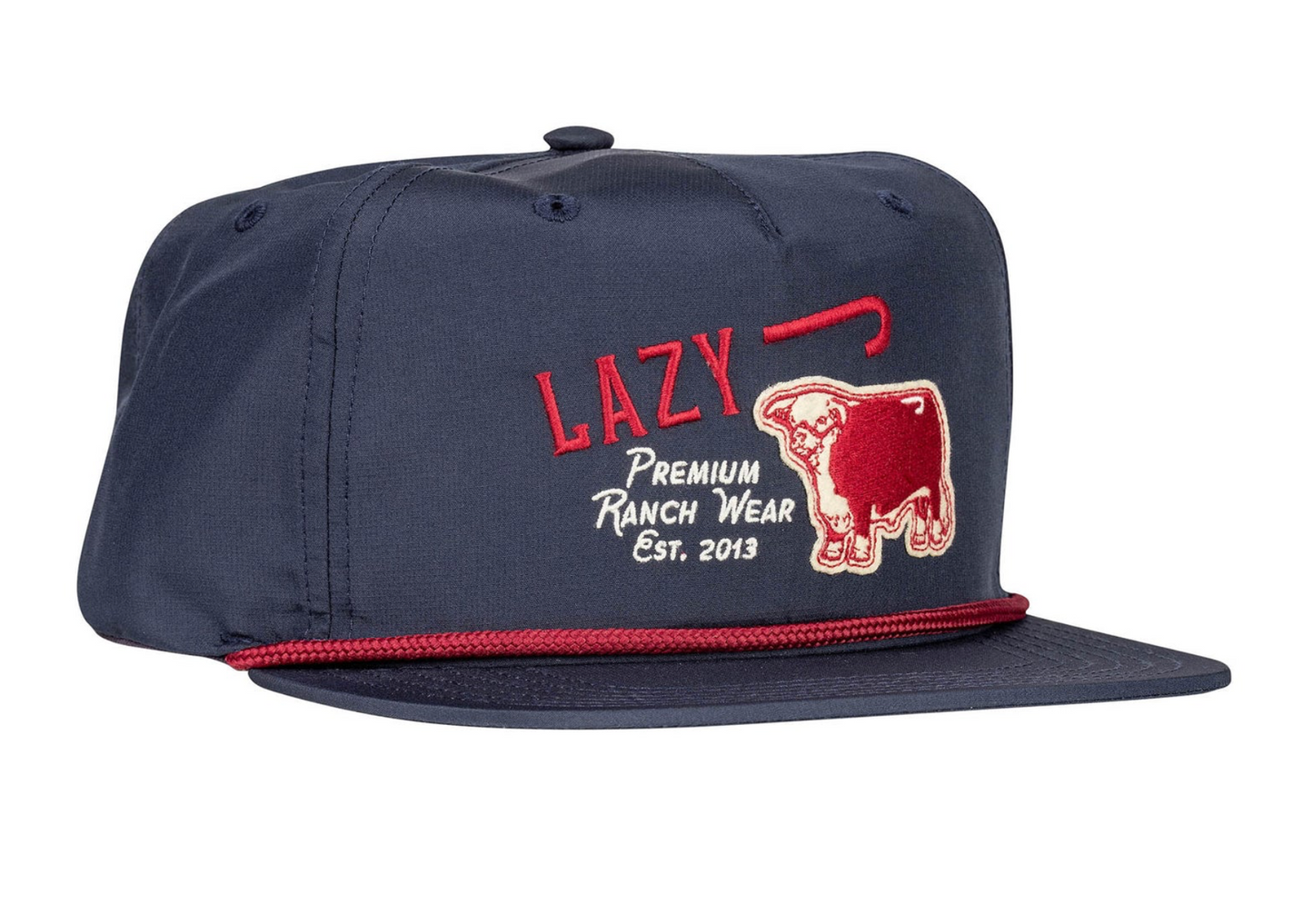 LAZY J RANCH NAVY PREMIUM RANCH CLASSIC ROPE TRUCKER HAT