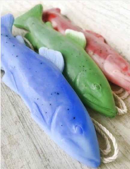 Trout Fish Soap on a Rope, Fishing Gifts, Gifts for Men