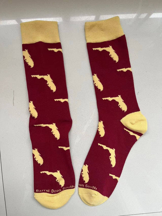 Florida Maroon/Gold Florida State Socks
