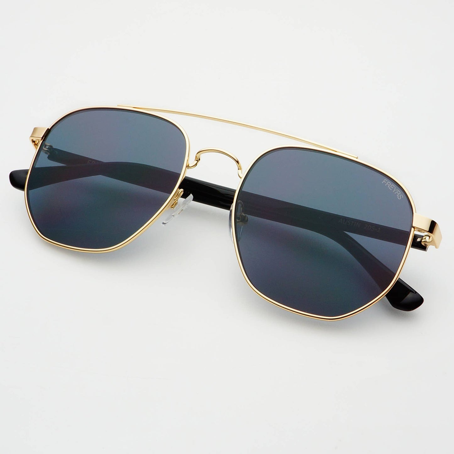 Austin Unisex Sunglasses : Gold / Gray Freyrs