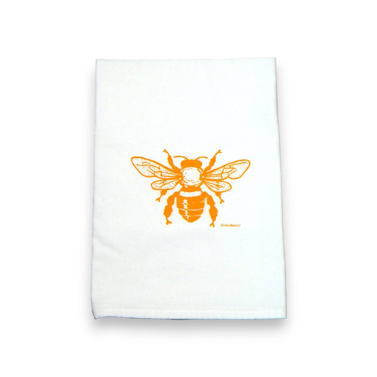 Bee Kitchen Towel | Tea Towels | Flour Sack Dish Towels: Black