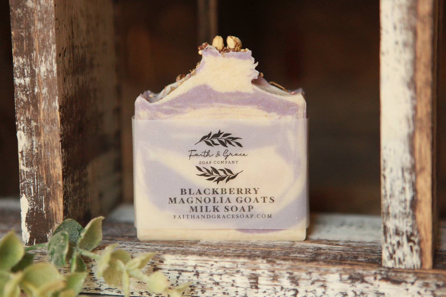 Blackberry Magnolia Goat Milk Cold Process Bar Soap 4.5oz. Faith Fl