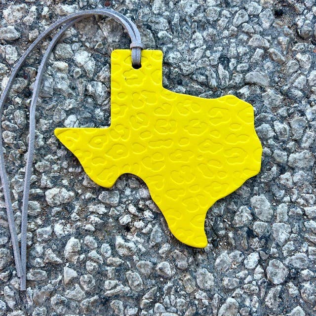 Texas Shape Leather Cheetah Air Freshie Fuchsia / Butt Naked Callahan