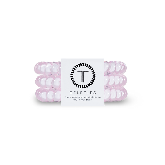 Spiral Hair Coils | Small | Rose Water Pink Hair Ties Teleties