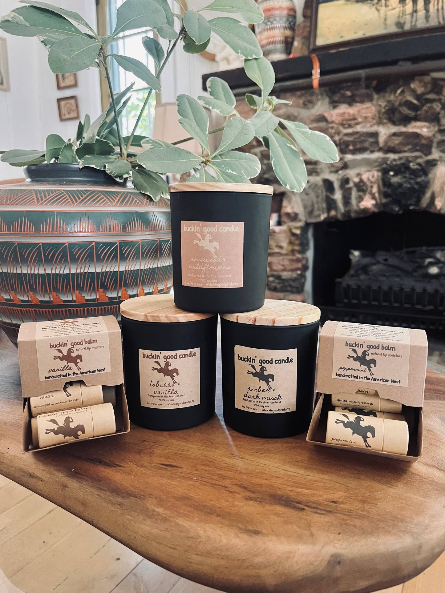 Candle Amber + Dark Musk Ceramic (western decor)