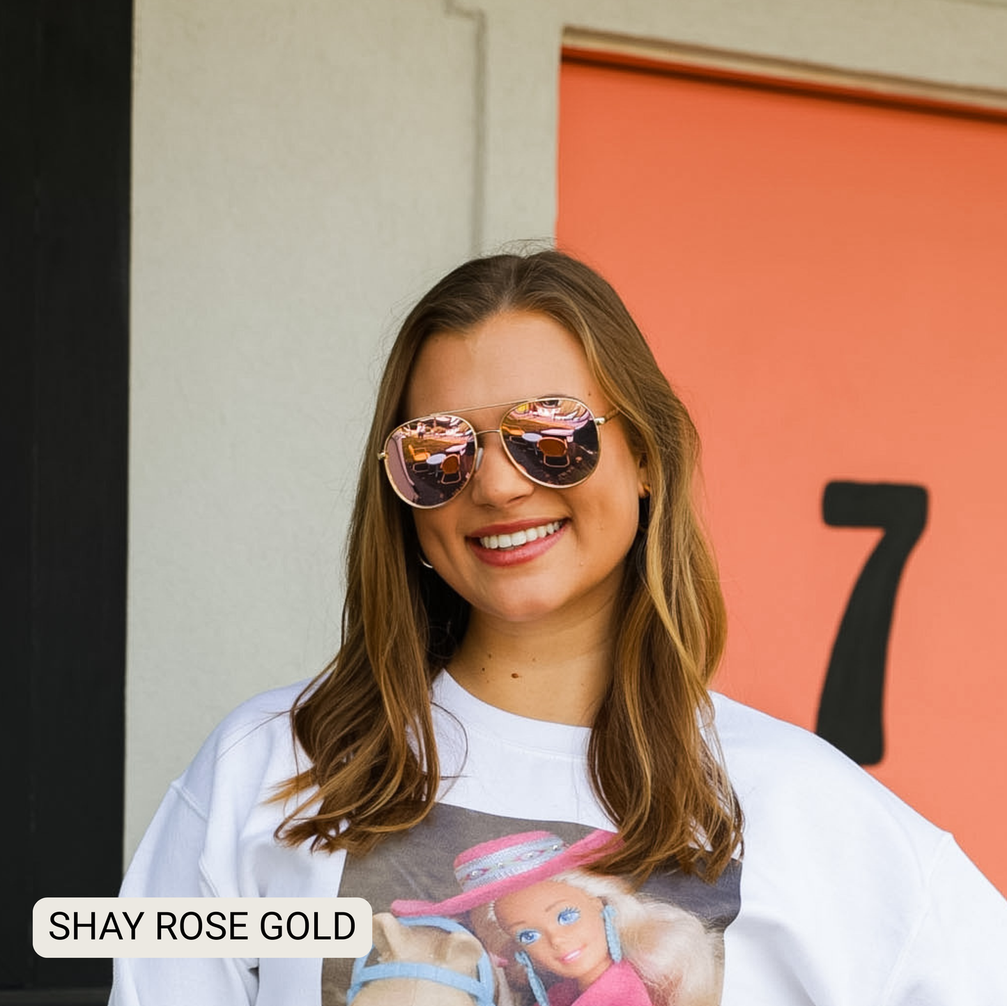 SHAY - Women's Polarized Large Hair Friendly Aviator: Brown Tx Dax