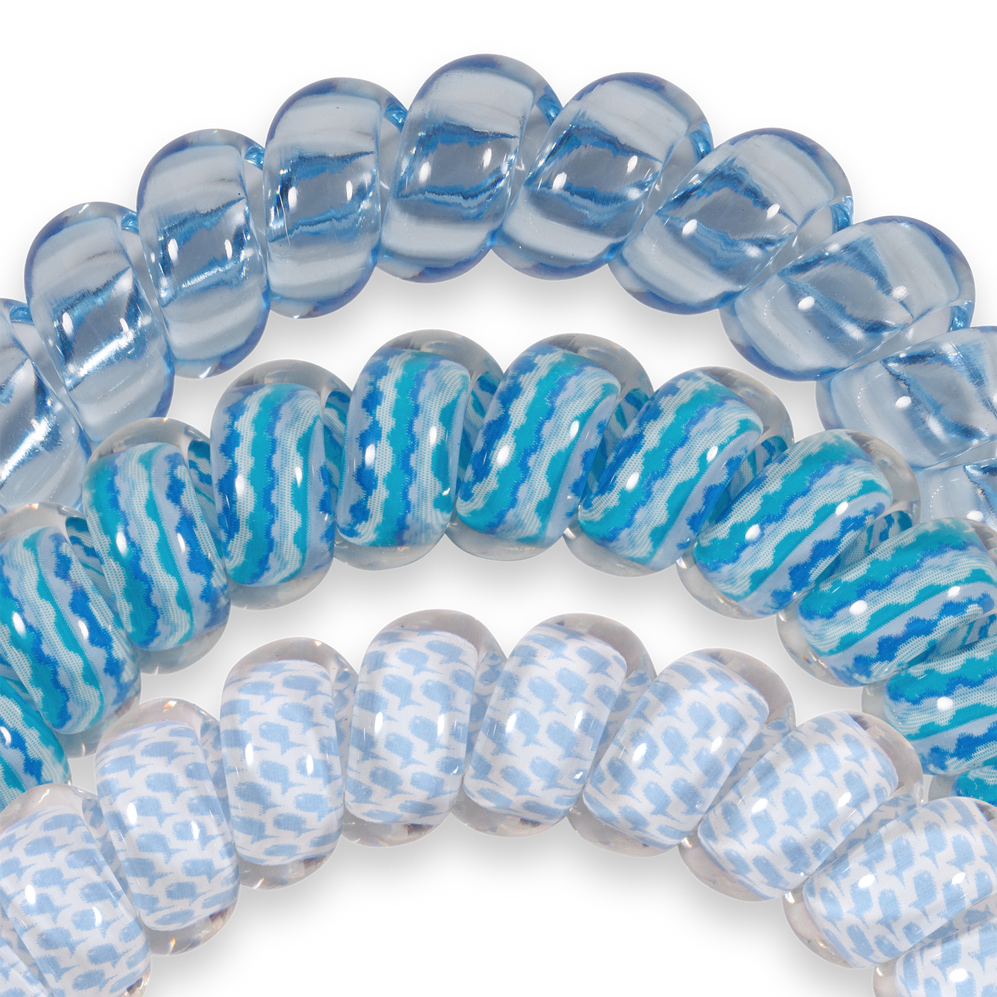 Spiral Hair Coils | Large | Summer Sky Hair Ties Teleties