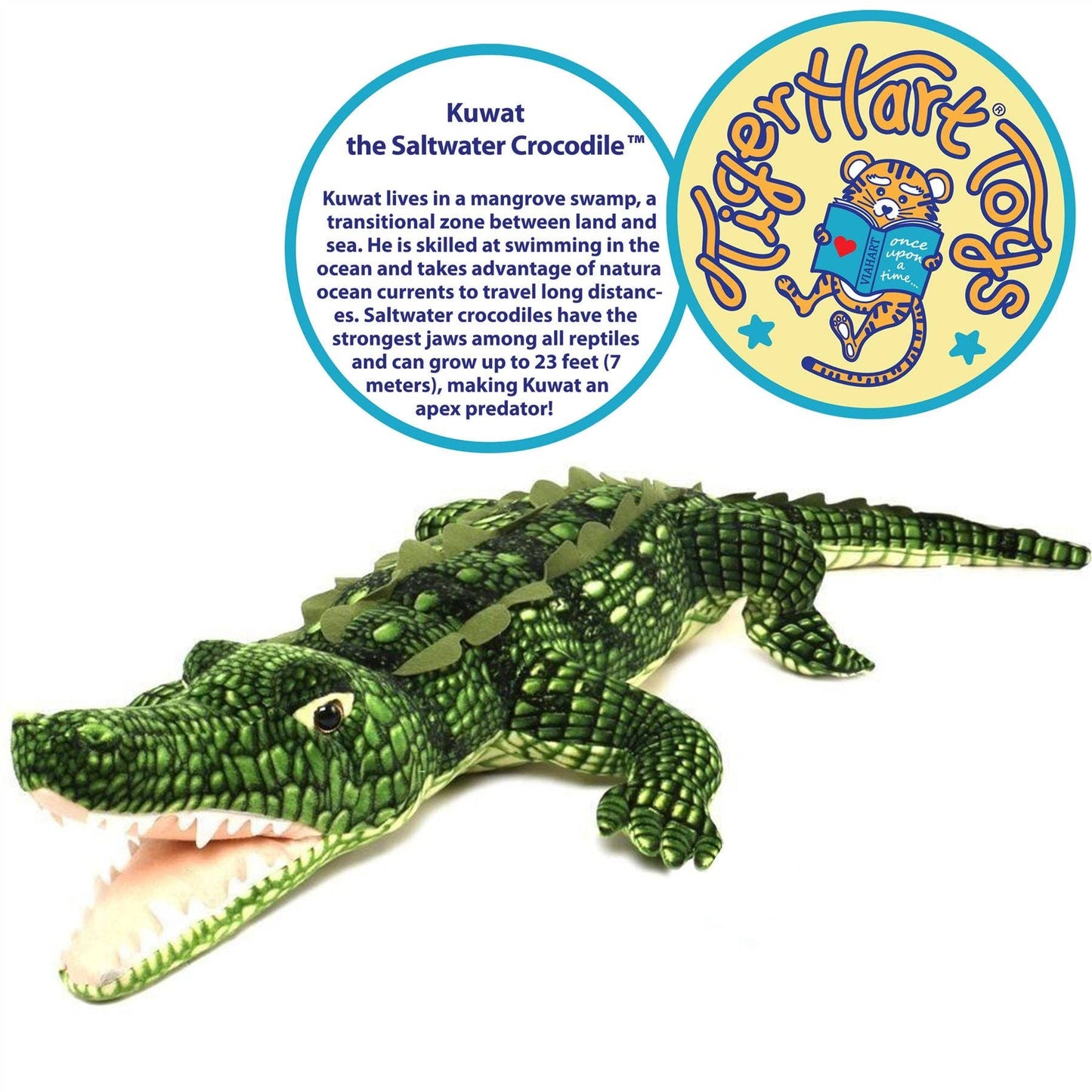 Kuwat The Saltwater Crocodile | 56 Inch Stuffed Animal Plush | Viahart