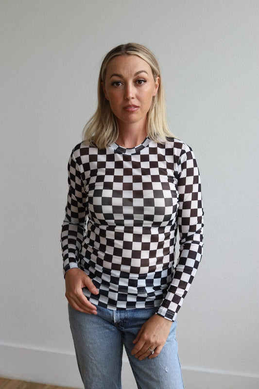 TH1221 BLACK CHECK MESH TOP (7 Piece)