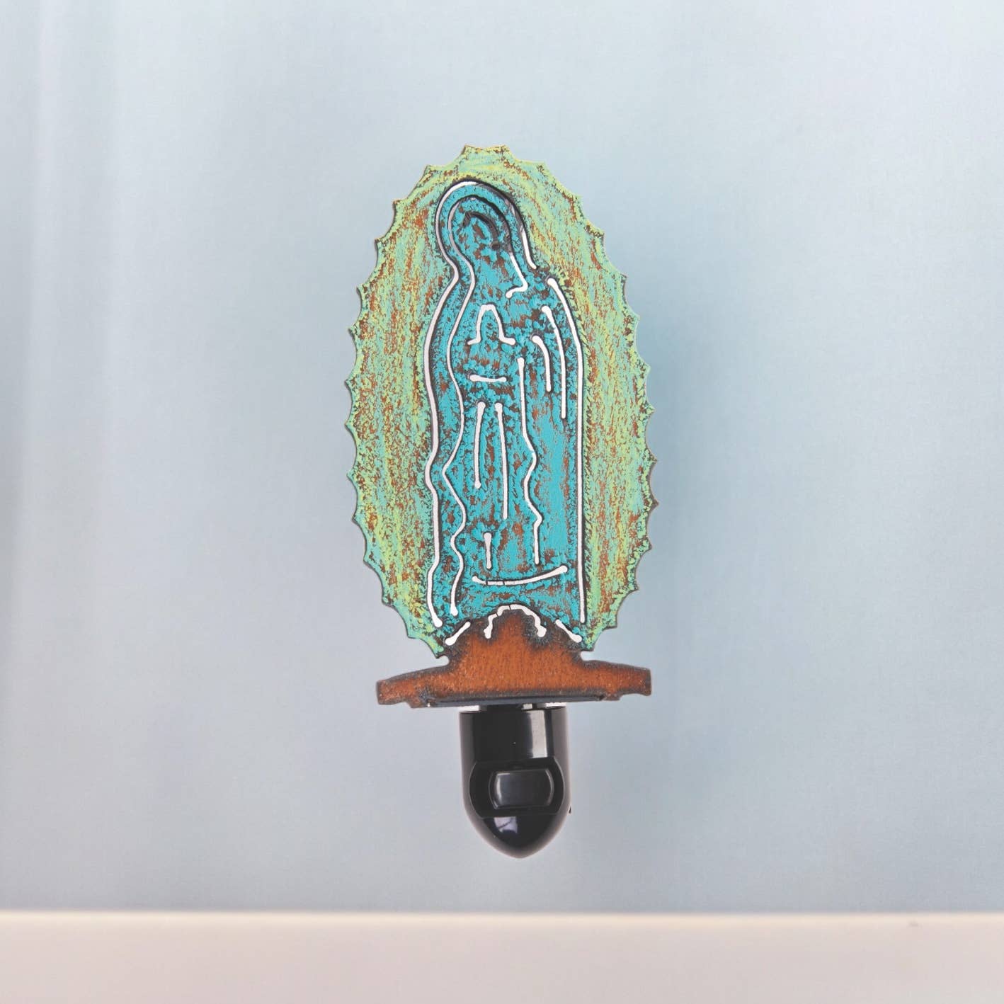 Guadalupe Nightlight metal lantern religious inspirational